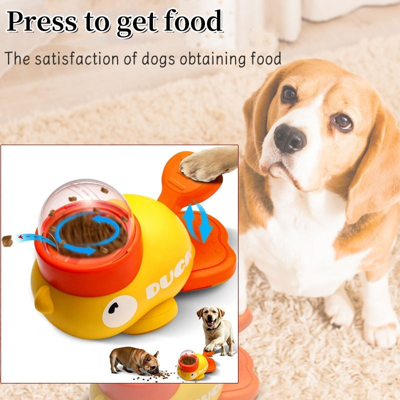 Interactive Duck Feeder Dog Toy Puzzle Treat Dispenser for Training & Slow Feeding