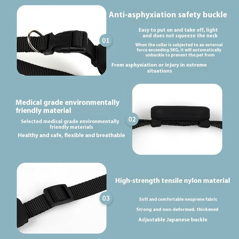 Smart Pet Tracking Collar – Bluetooth 5.2 Anti-Lost GPS Tracker for Dogs & Cats