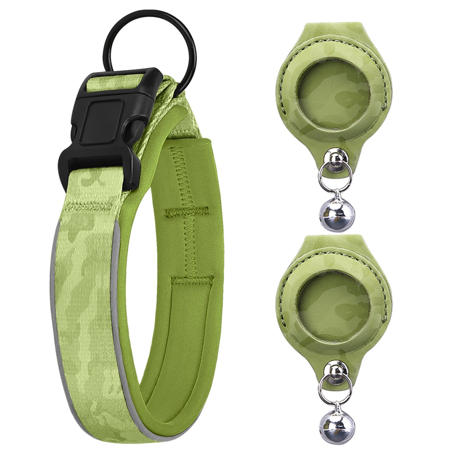 Airtag Pet Collar with Protective Leather Case