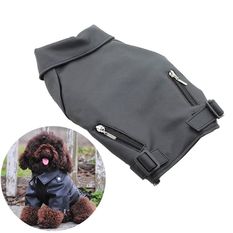 Dog Winter Leather Jacket - Stylish Big Dog Clothes