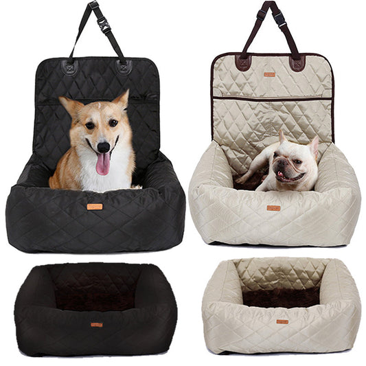 2 In 1 Foldable Dog Car Seat Pad