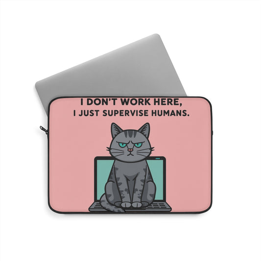 Cat-Themed Laptop Sleeve, Cute Cat Gift, Work From Home Essential, Cat Lover Accessory, Funny Tech Case, Quirky Laptop Cover