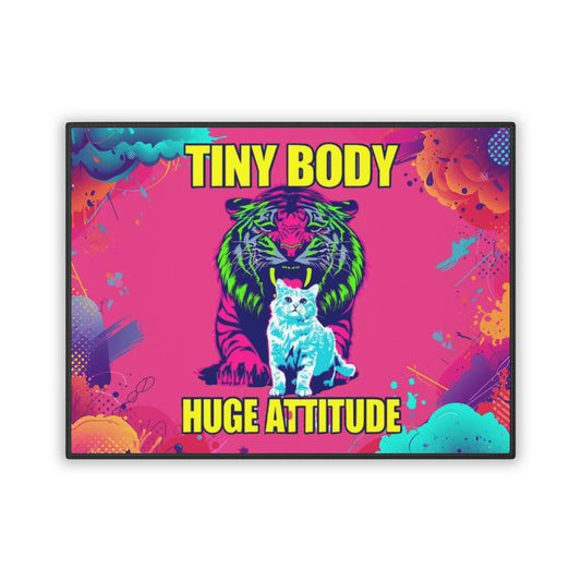 Colorful Pet Mat with Tiny Body Huge Attitude Cat and Tiger Design