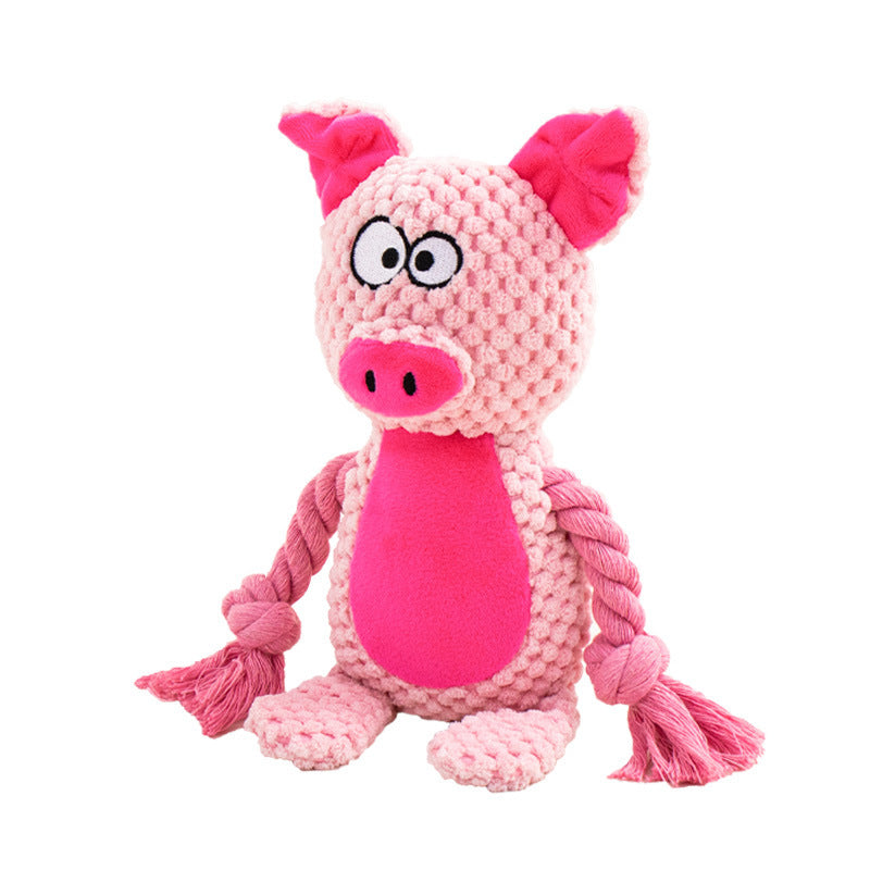 Squeaky Plush Cotton Dog Toy Fun Interactive Pet Chew Toy