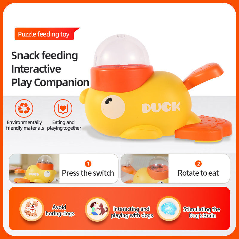 Interactive Duck Feeder Dog Toy Puzzle Treat Dispenser for Training & Slow Feeding