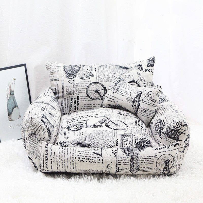 Autumn And Winter Sofa Pet Nest Canvas