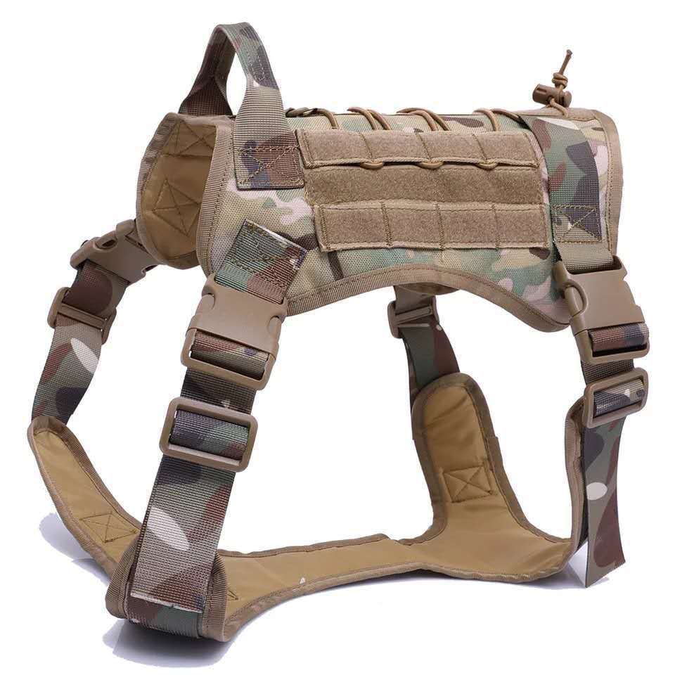 Military Tactical Dog Harness Adjustable Camouflage Vest