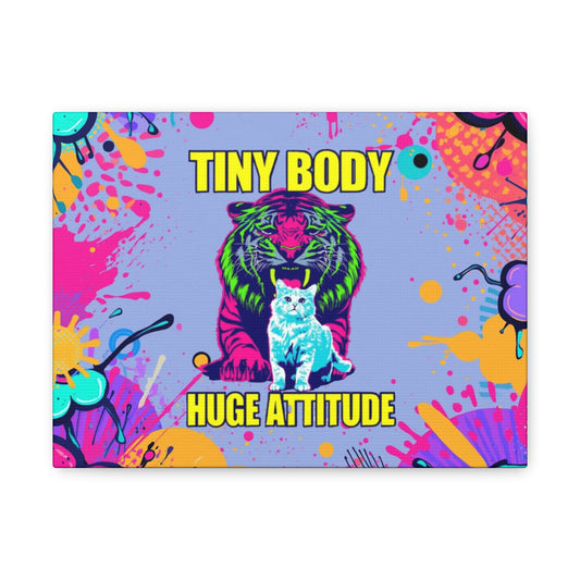 Canvas Wall Art - Colorful Cat Meme