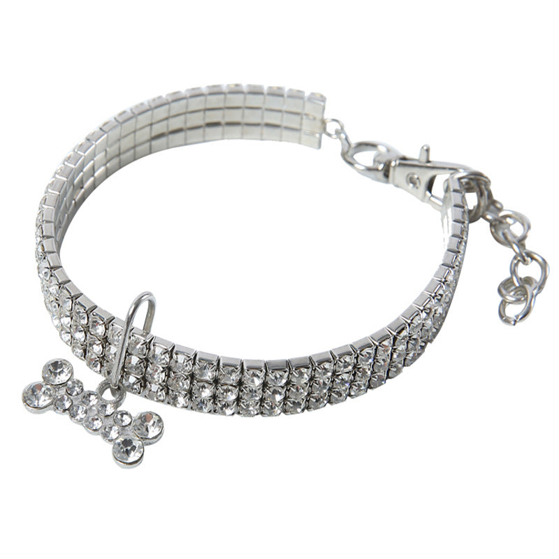 Kristall Haustierhalsband Glitzer Strass
