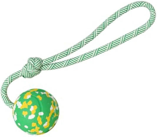 Natural Solid Rope Rubber Ball Dog Toy