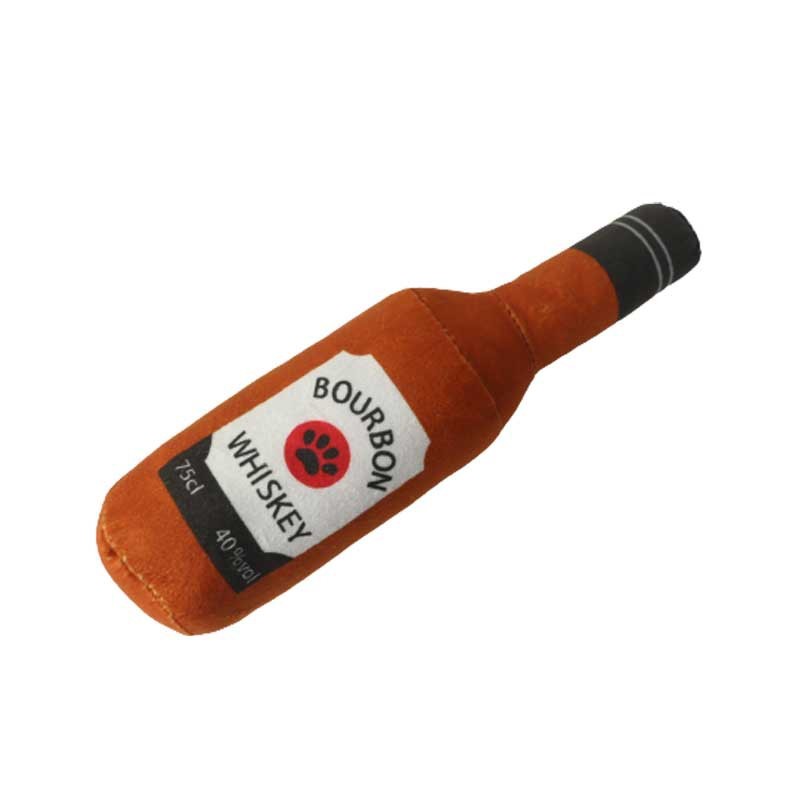 Wine & Perfume Bottle Plush Dog Toy