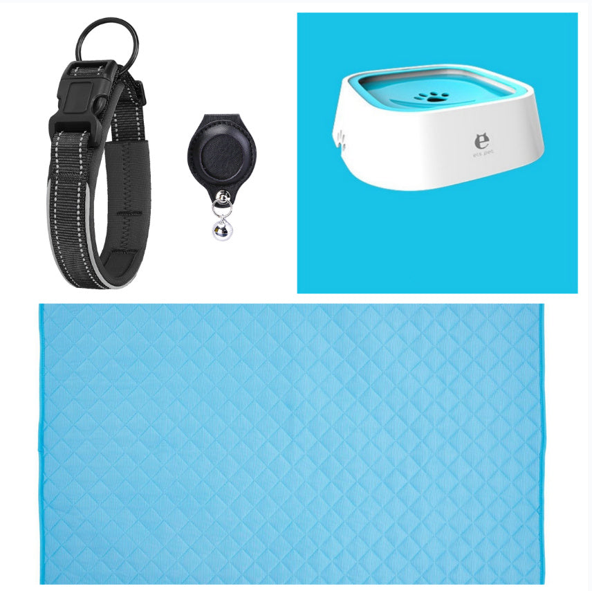 Airtag Pet Collar with Protective Leather Case