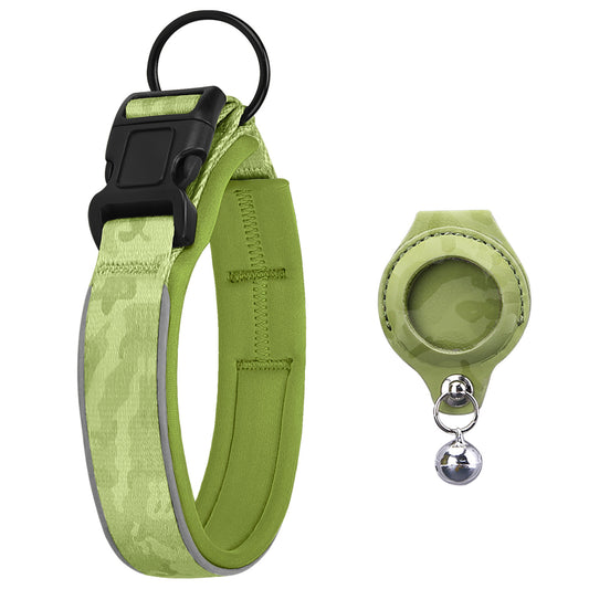 Airtag Pet Collar with Protective Leather Case