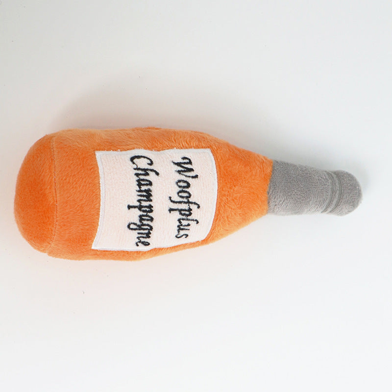 Wine & Perfume Bottle Plush Dog Toy
