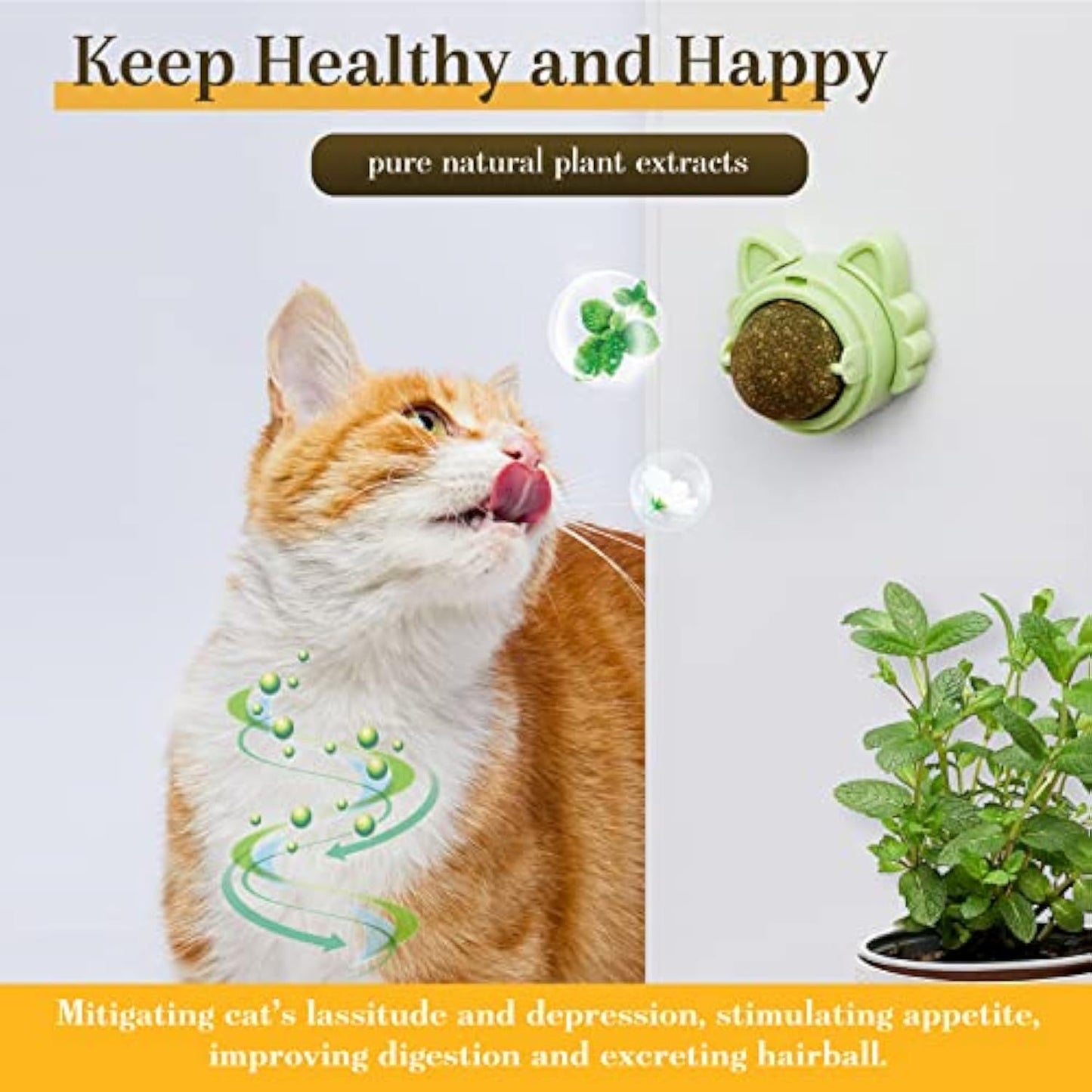 Catnip Balls Wall-Mountable Cat Toy