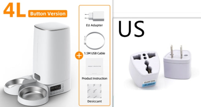 ROJECO 4L Automatic Pet Feeder WiFi & Button Control