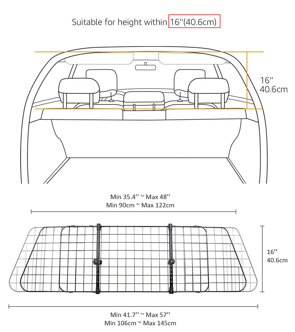 Pet Car Trunk Isolation Fence