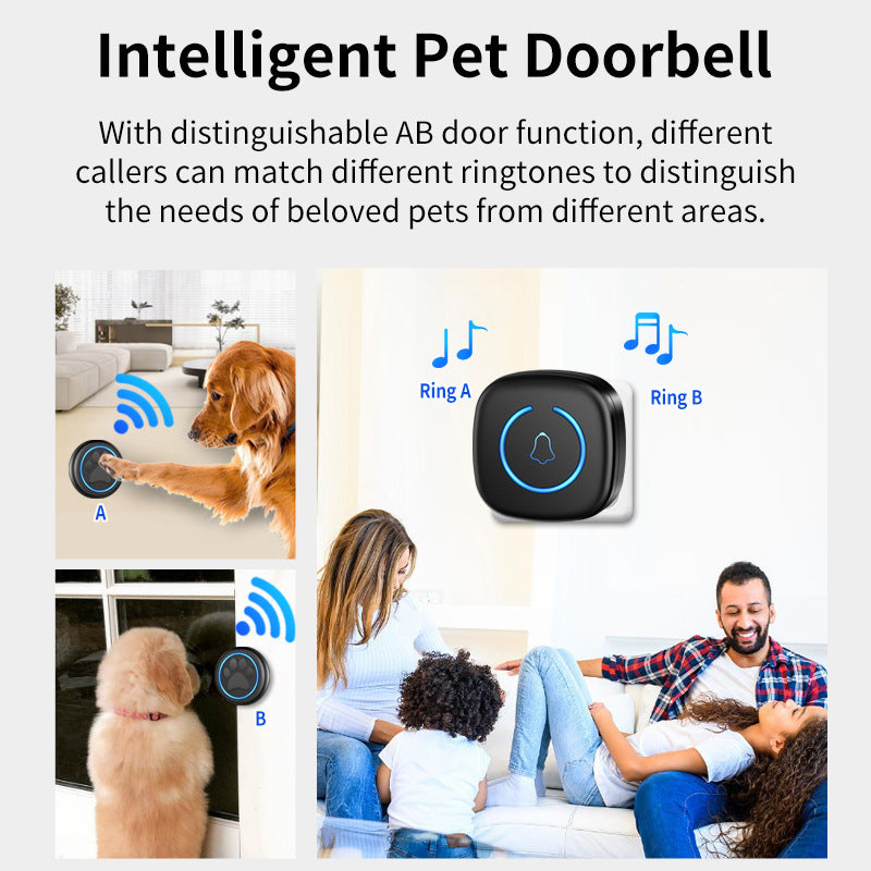Wireless Pet Doorbell – Touch & Waterproof