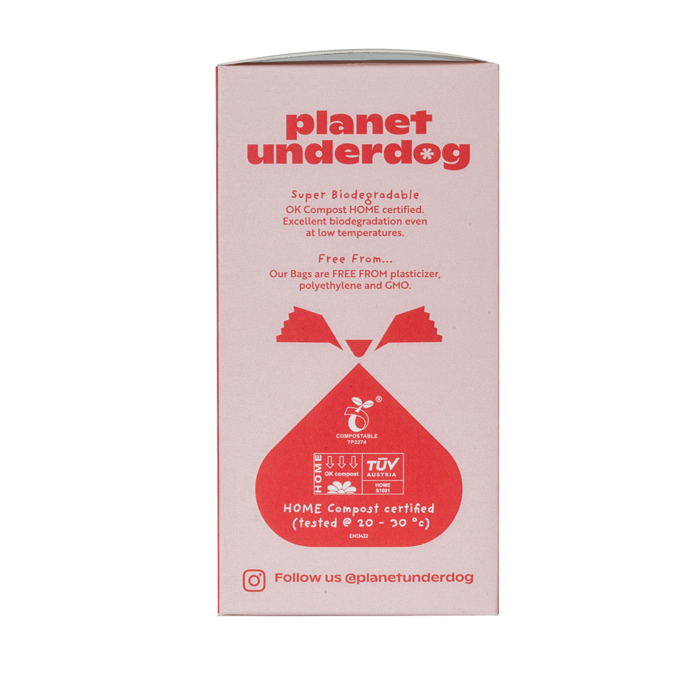 60 Planet Underdog Compostable Dog Poop Bags - Red Box