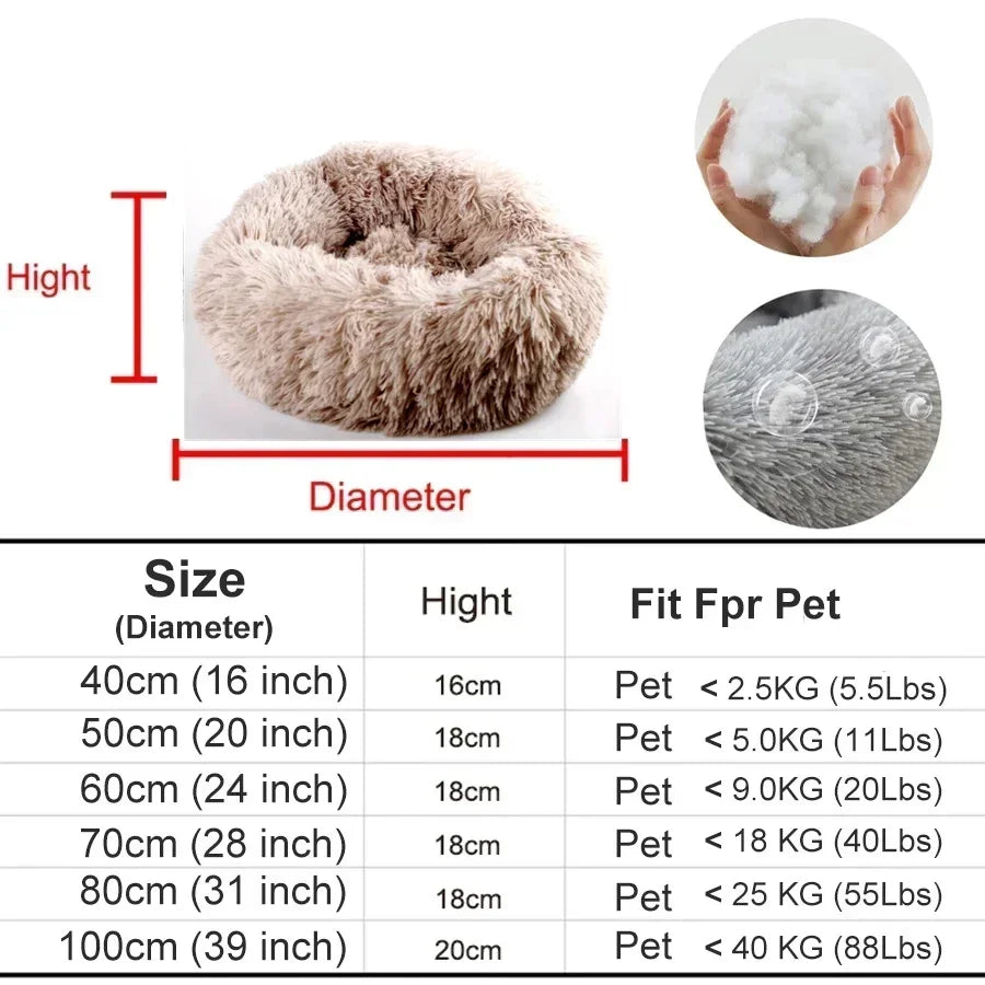 Calm Dog Bed Round Plush