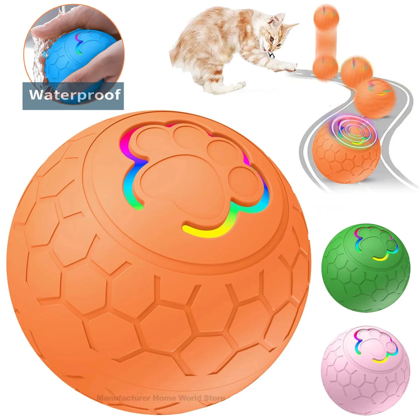 Smart Dog Toy Ball With RGB Lights