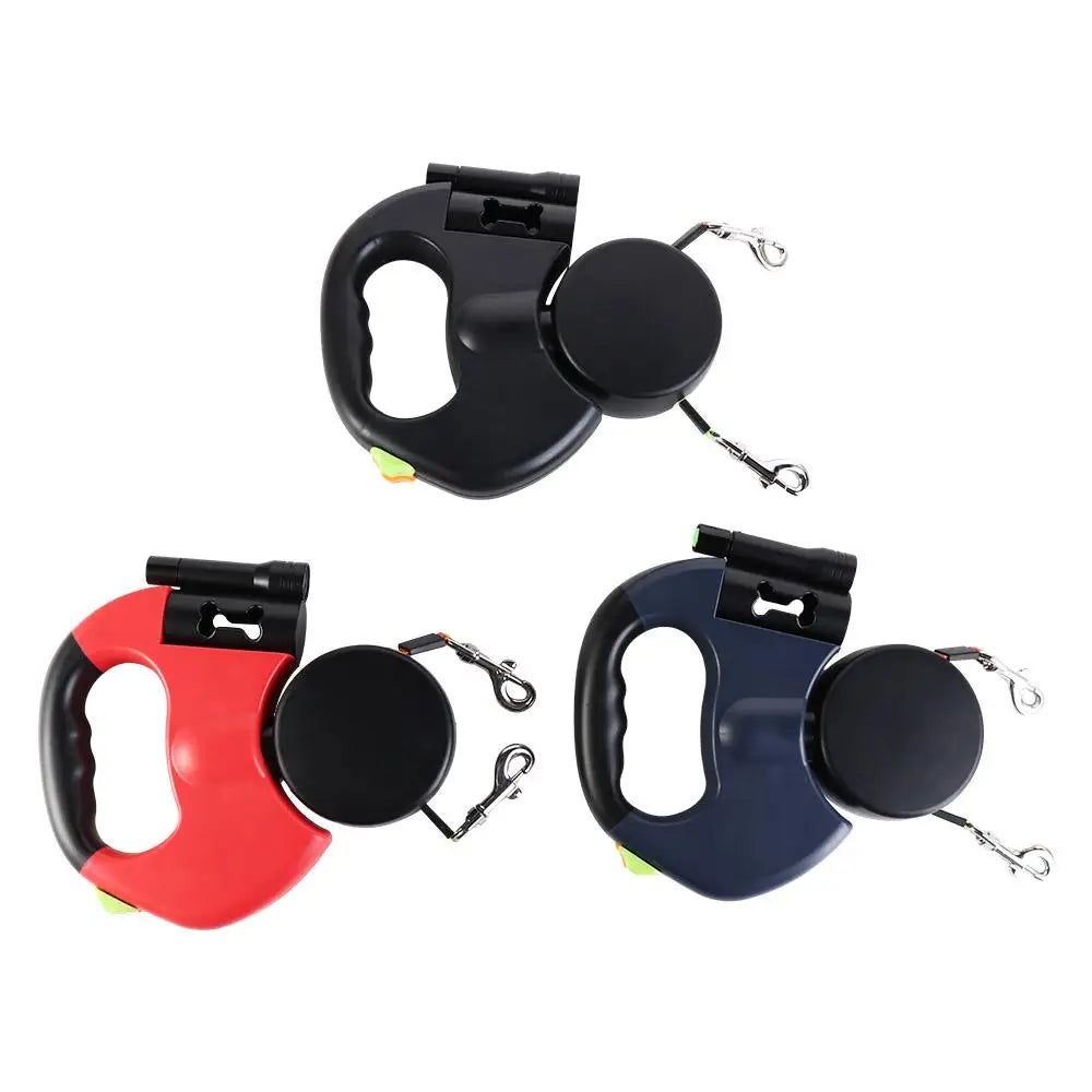 Double Dog Walking Leash With Light