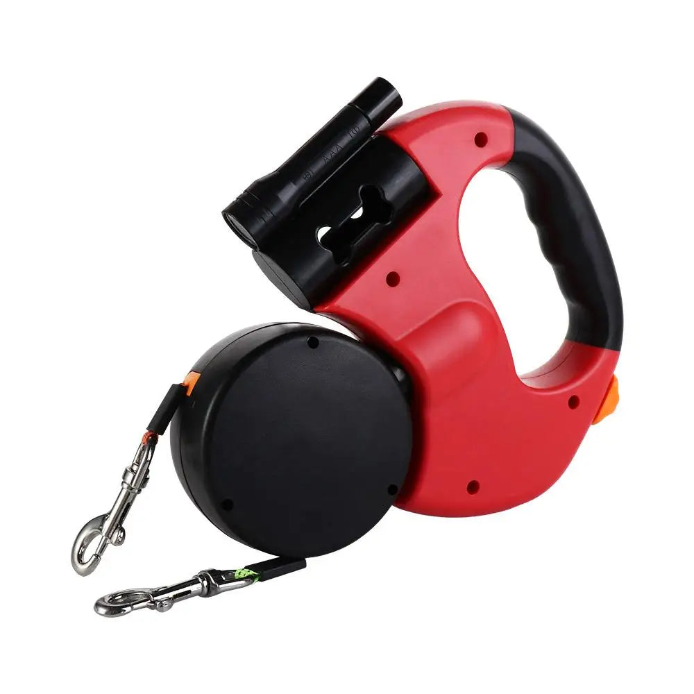 Double Dog Walking Leash With Light