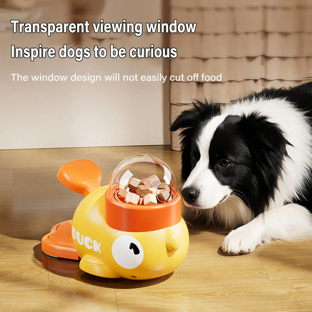 Interactive Duck Shape Dog Feeder