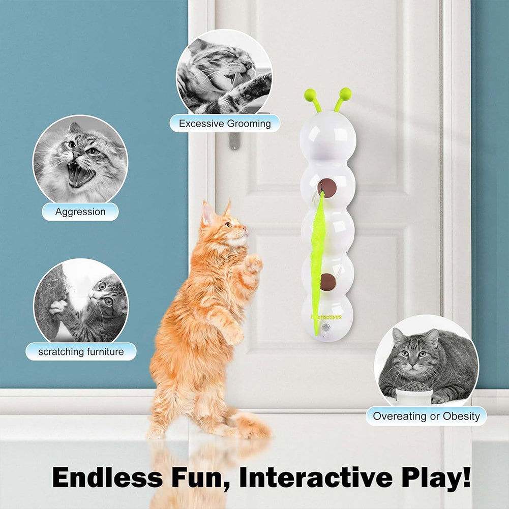 Teasing Automatic Cat Toy with Tail Interactive Motion & Suction Cup Play