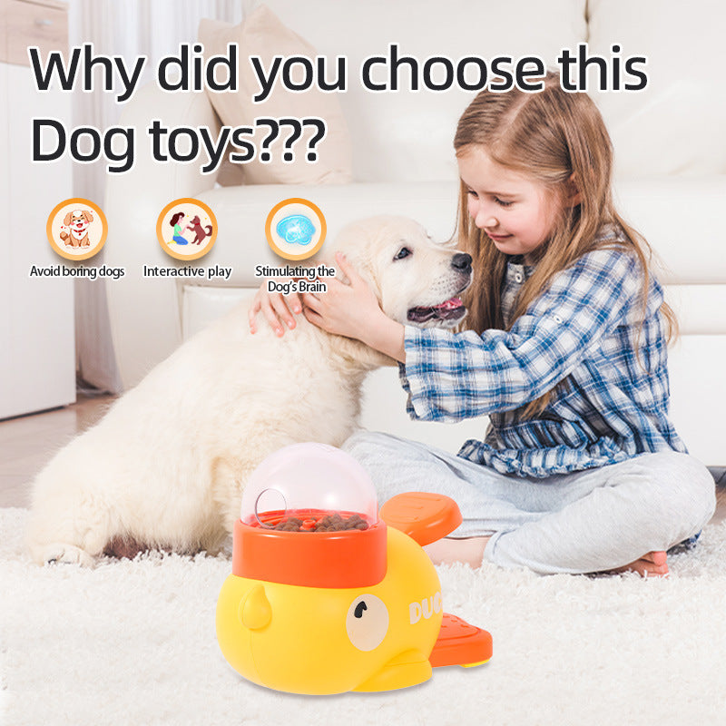 Interactive Duck Feeder Dog Toy Puzzle Treat Dispenser for Training & Slow Feeding