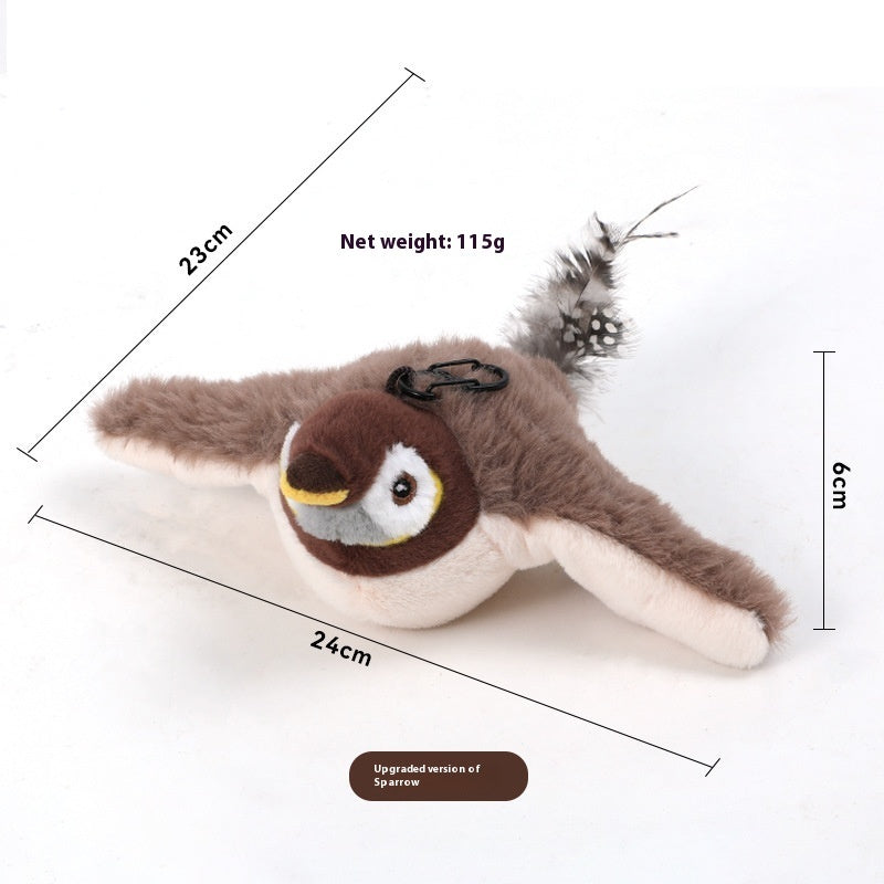 Flapping Bird Cat Toy with Realistic Sounds
