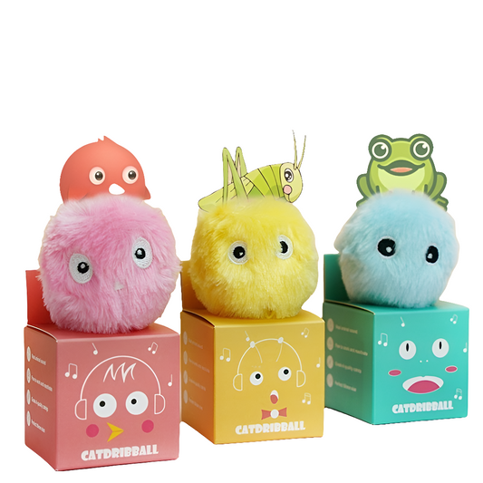 Pet Gravity Plush Calling Ball Cat Toy Interactive Soft Play Ball
