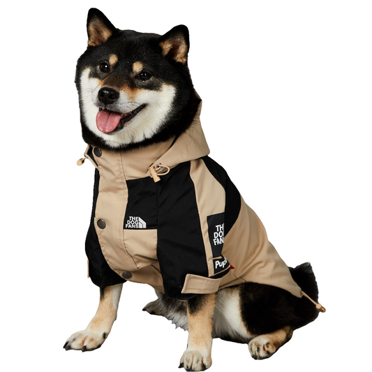 Khaki Dog Pet Shell Jacket – Polyester Dog Coat