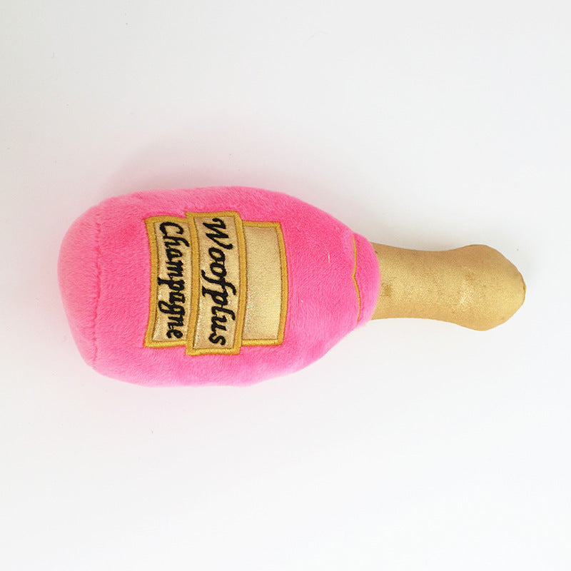 Wine & Perfume Bottle Plush Dog Toy
