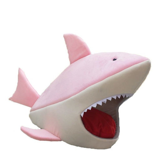 Shark-Shaped Pet Bed – Cat & Dog Cozy Kennel