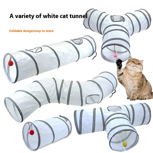 White Cat Tunnel Toy