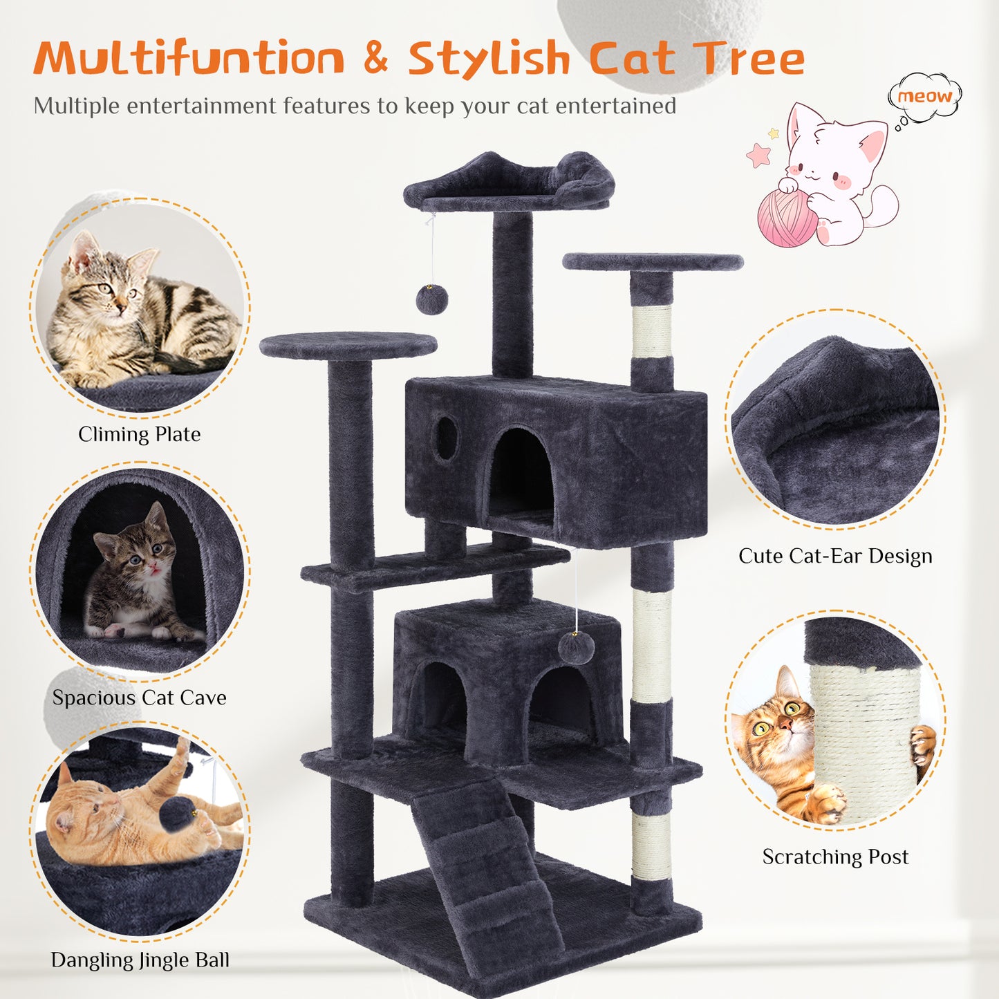 Multi-Functional Cat Climbing Tree