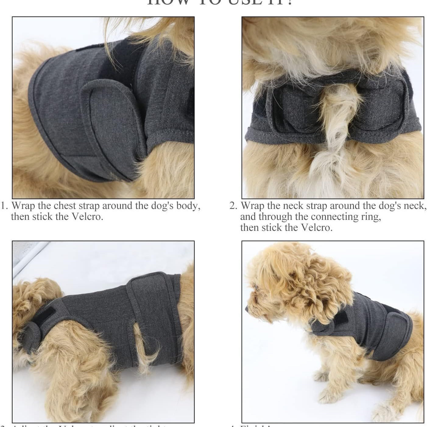 Classic Dog Anxiety Jacket – Breathable Thunder Vest to Calm Stress & Fear
