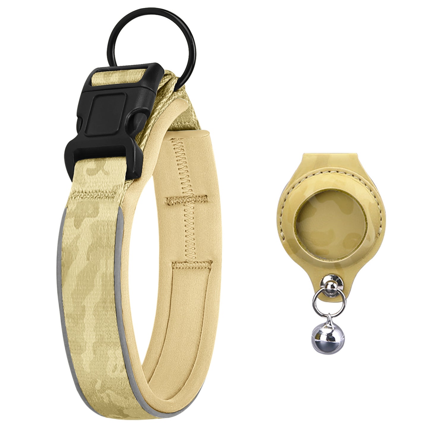 Airtag Pet Collar with Protective Leather Case