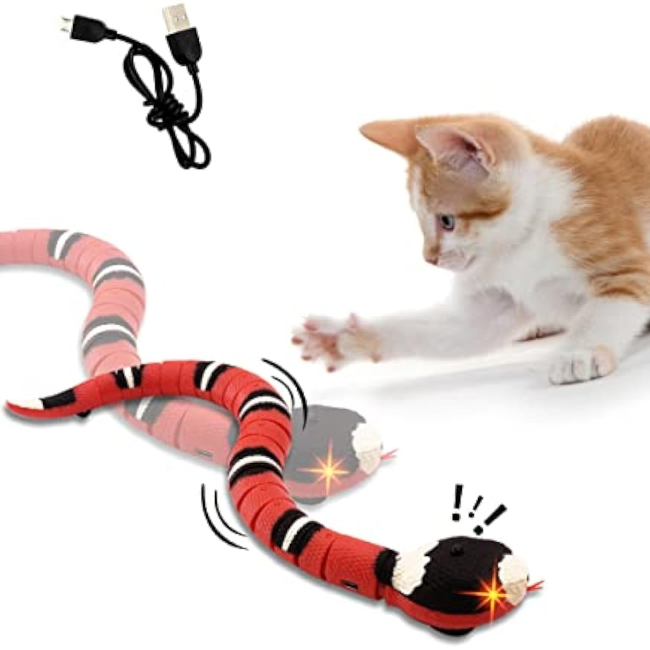 Automatic Moving Sensing Snake Cat Toy