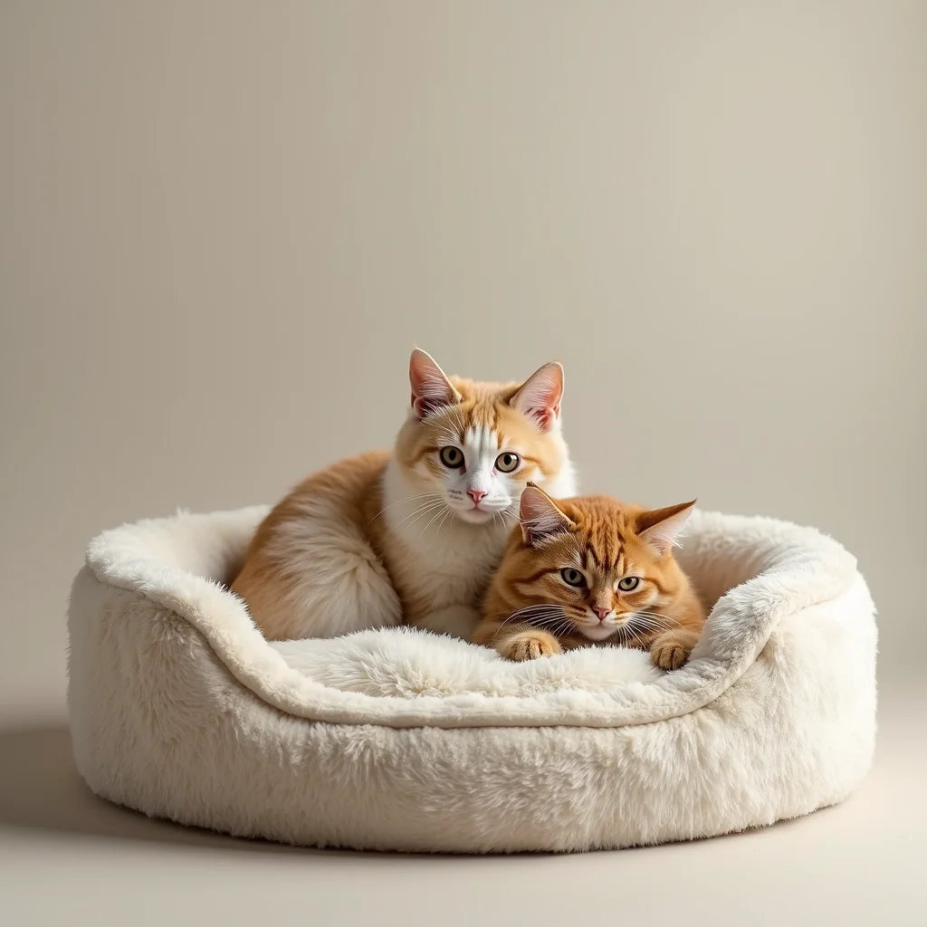 Plush Cat Bed Washable - Plush Cat Bed Washable Easy Cleaning for Cozy Cats