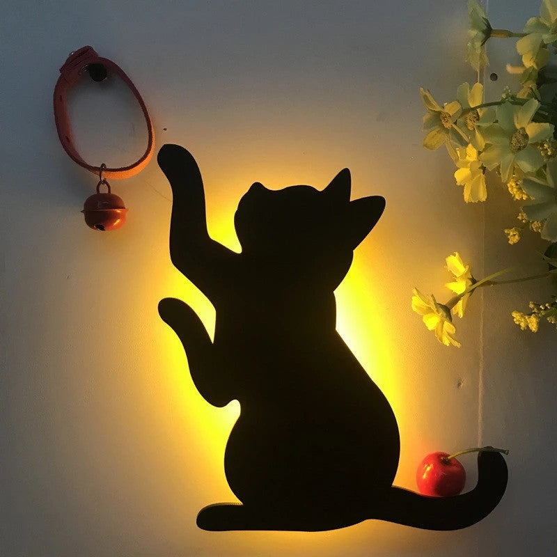 LED Cat & Dog Shadow Night Light