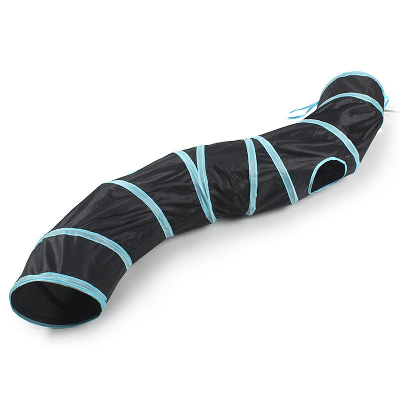 ToyTigris Pet Cat Bending S-shaped Collapsible Tunnel Toys