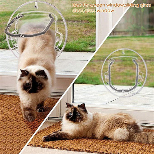 Round Flap Pet Door – 4-Way Lockable