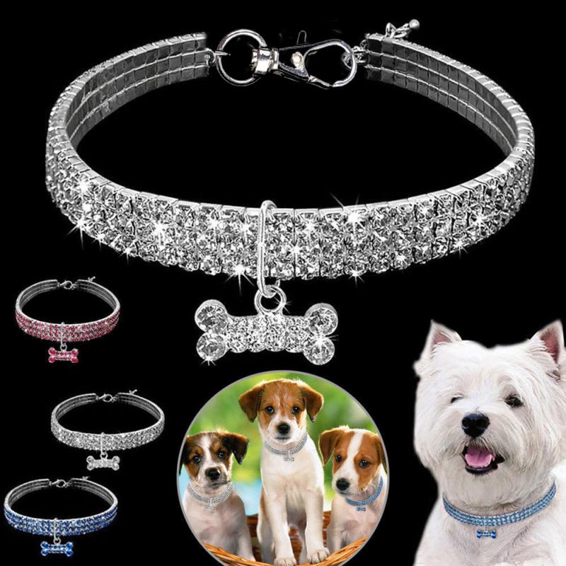 Kristall Haustierhalsband Glitzer Strass