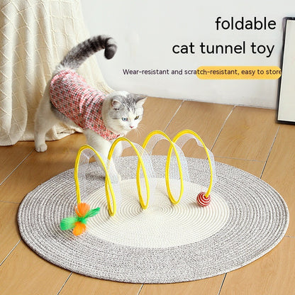 ToyTigris Folded Spring Type Cat Tunnel