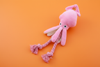 ToyTigris Squeaky Cotton Octopus Dog Toy
