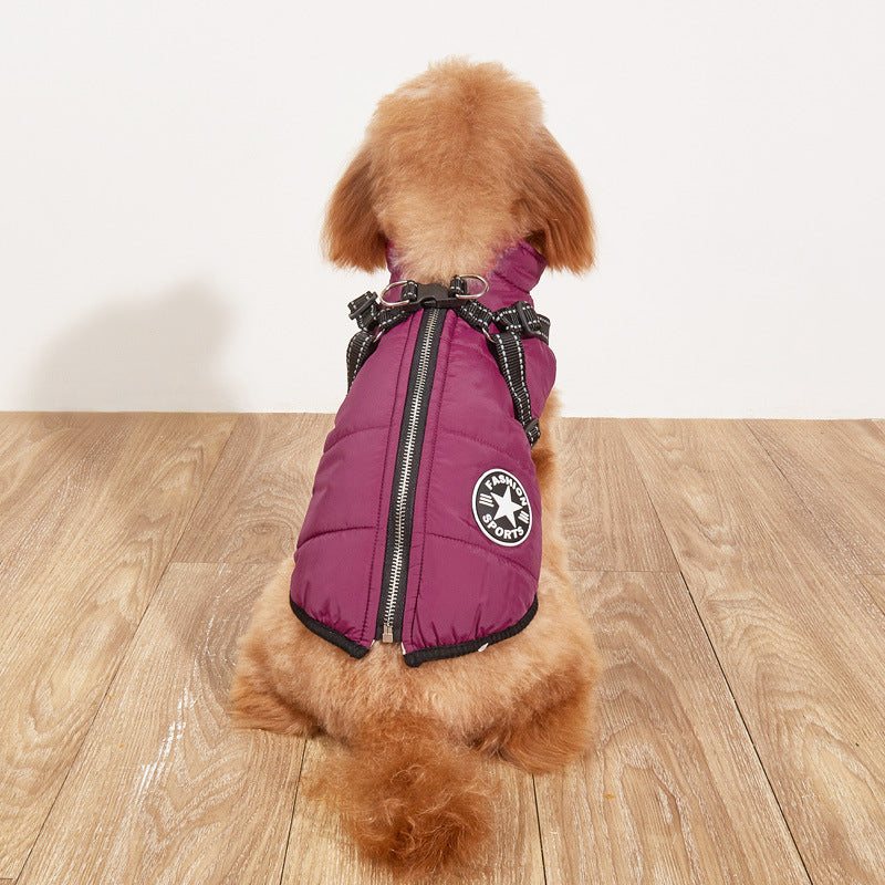 Warme, reflektierende, wattierte Hundejacke