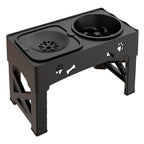ToyTigris Elevated Double Bowl Pet Feeding Station
