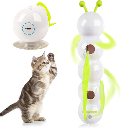 Teasing Automatic Cat Toy with Tail Interactive Motion & Suction Cup Play